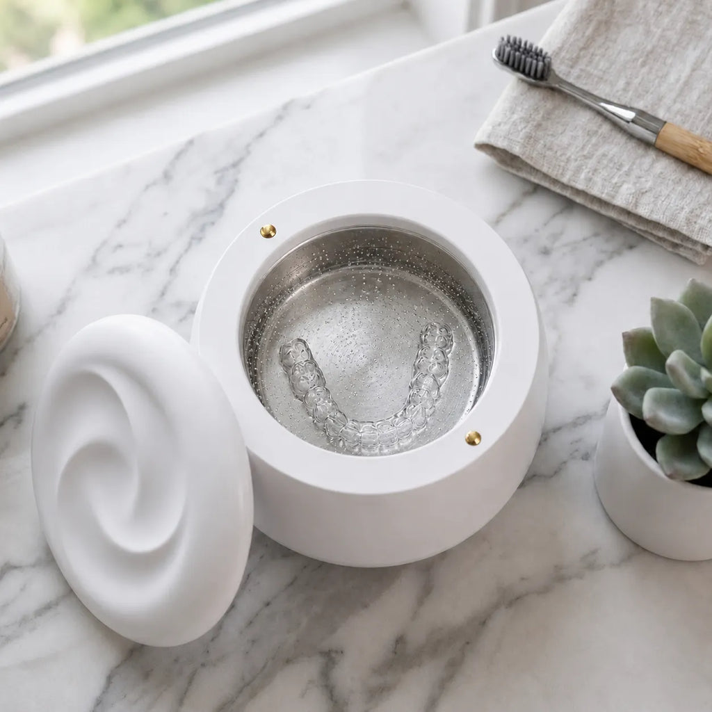 YouvaWave™ — Le nettoyeur à ultrasons spécial gouttières & Invisalign®
