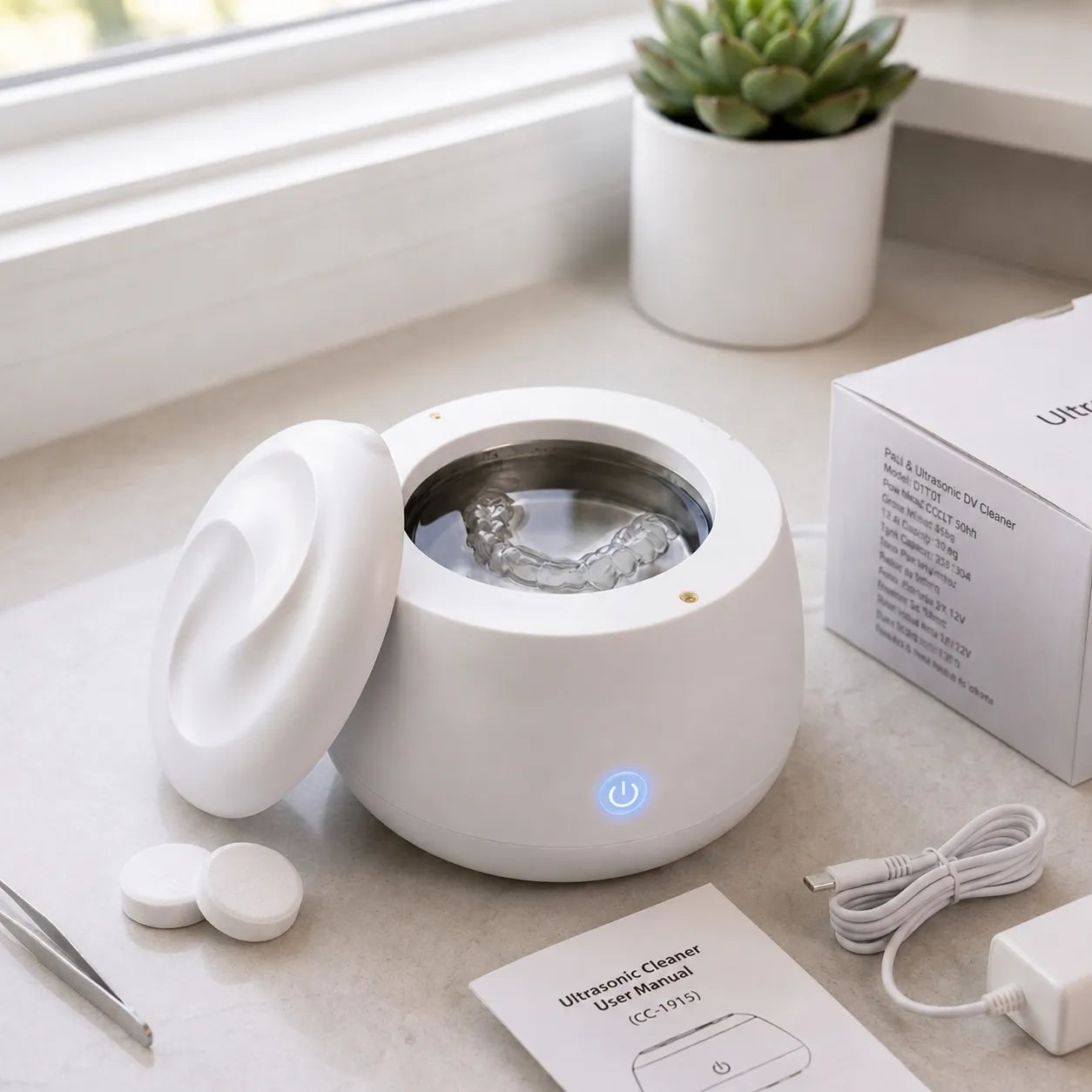 YouvaWave™ — Le nettoyeur à ultrasons spécial gouttières & Invisalign®